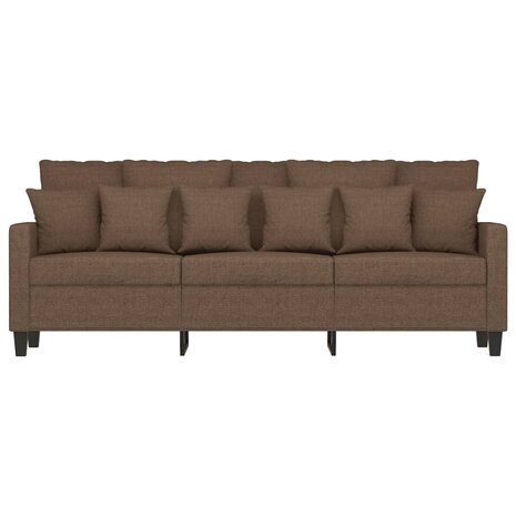 Driezitsbank 180 cm stof bruin 3