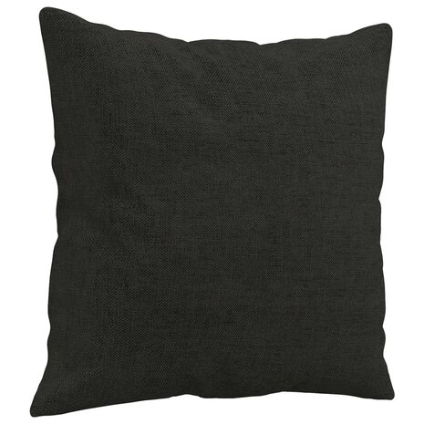 Tweezitsbank met sierkussens 140 cm stof zwart 6