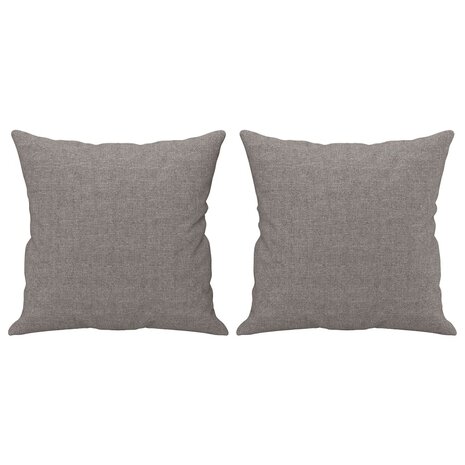 Tweezitsbank met sierkussens 140 cm stof taupe 5