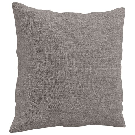 Tweezitsbank met sierkussens 140 cm stof taupe 6