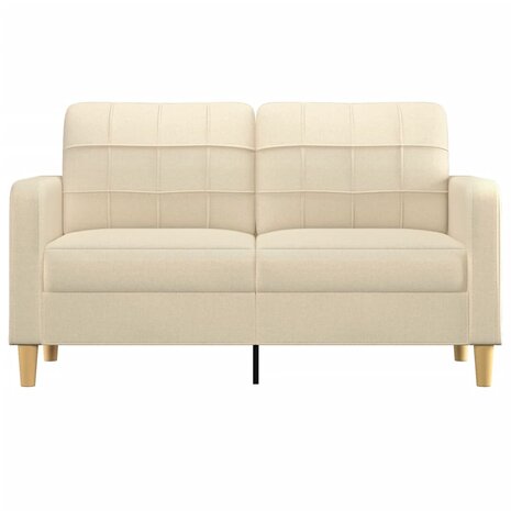 Tweezitsbank 140 cm stof crèmekleurig 3
