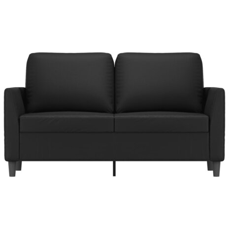 Tweezitsbank 120 cm kunstleer zwart 3
