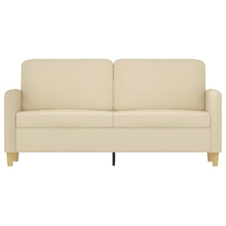 Tweezitsbank 140 cm stof crèmekleurig 3