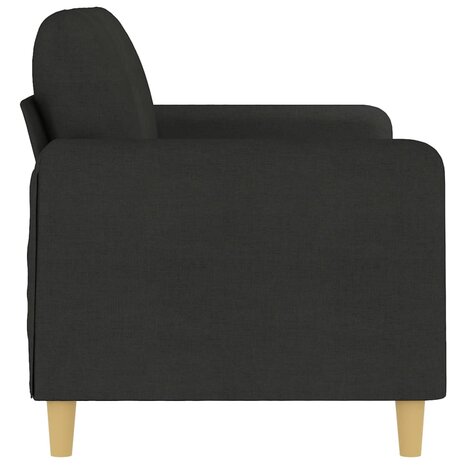 Tweezitsbank 140 cm stof zwart 4