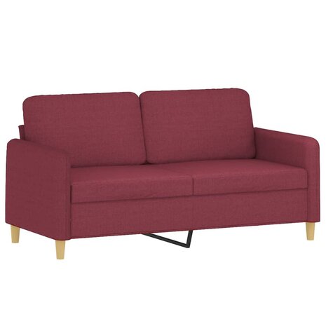 Tweezitsbank 140 cm stof wijnrood 2