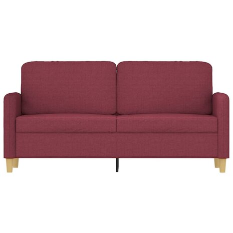 Tweezitsbank 140 cm stof wijnrood 3