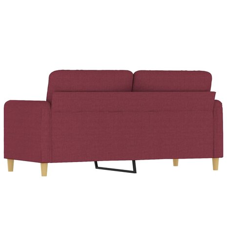 Tweezitsbank 140 cm stof wijnrood 5