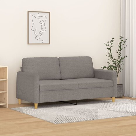 Tweezitsbank 140 cm stof taupe 1