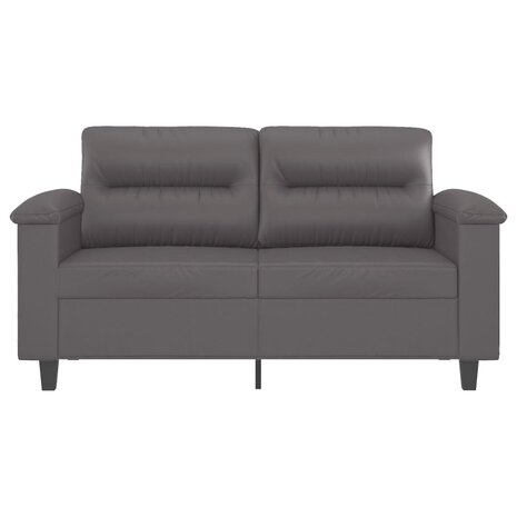 Tweezitsbank 120 cm kunstleer grijs 3