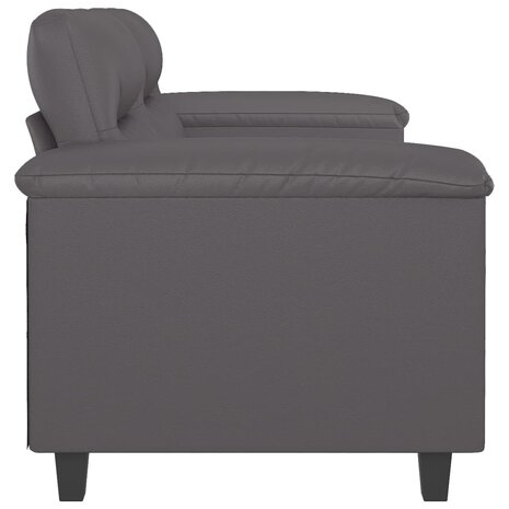 Tweezitsbank 120 cm kunstleer grijs 4