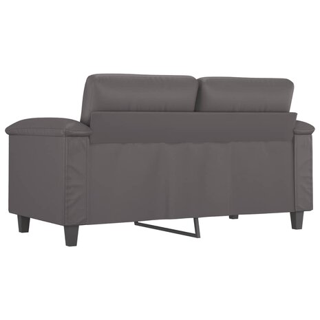 Tweezitsbank 120 cm kunstleer grijs 5