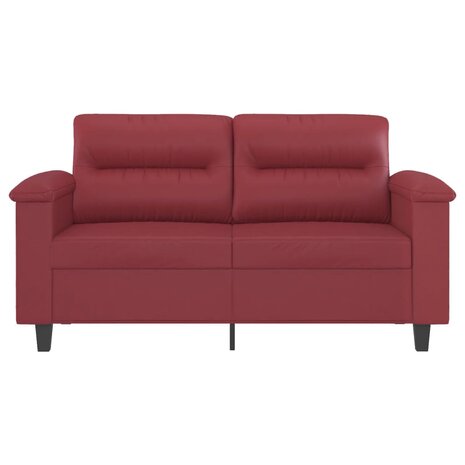 Tweezitsbank 120 cm kunstleer wijnrood 3