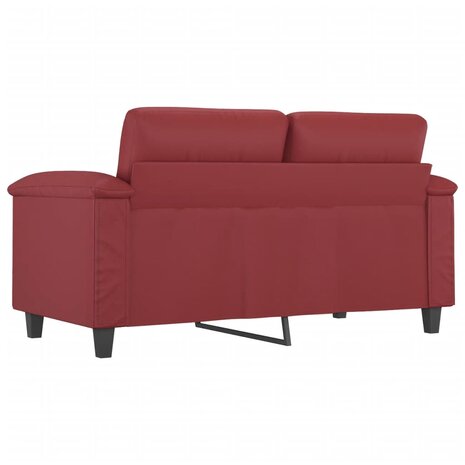 Tweezitsbank 120 cm kunstleer wijnrood 5