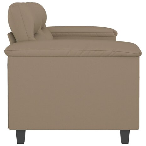 Tweezitsbank 120 cm kunstleer cappuccinokleurig 4