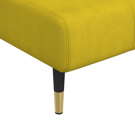 Chaise longue fluweel geel 7