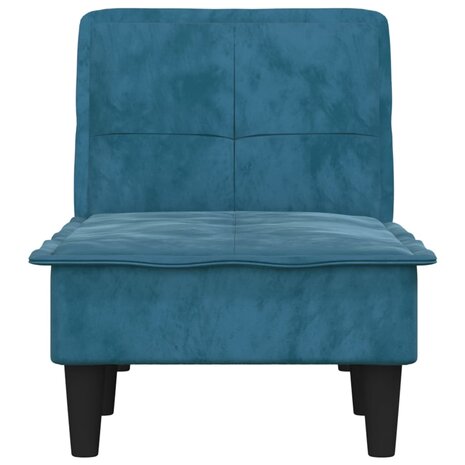Chaise longue fluweel blauw 4