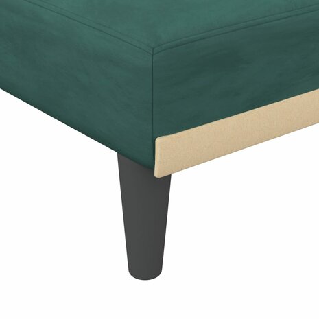 Chaise longue fluweel donkergroen 7