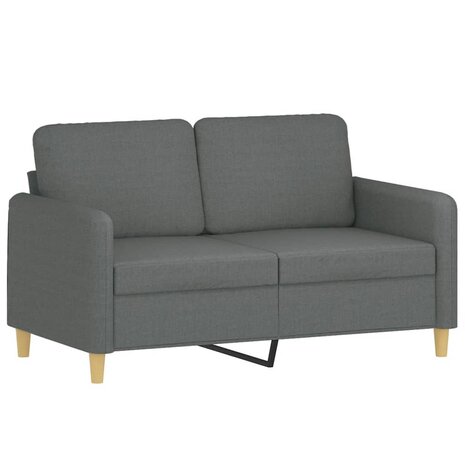 2-delige Loungeset met kussens stof donkergrijs 3