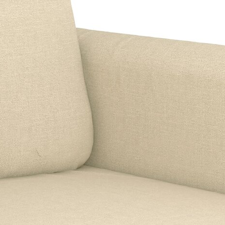 2-delige Loungeset met kussens stof crèmekleurig 5