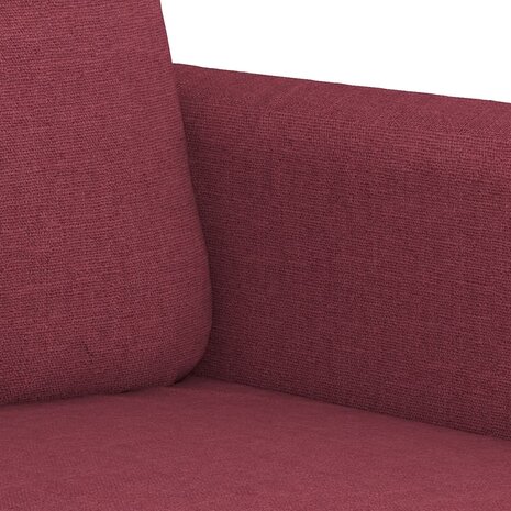 2-delige Loungeset met kussens stof wijnrood 5