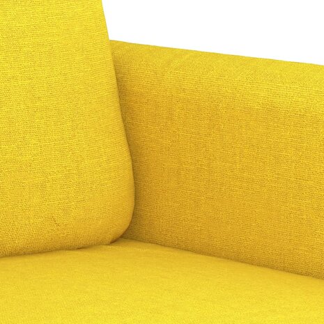 3-delige Loungeset met kussens stof lichtgeel 6