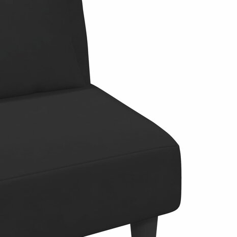 2-delige Loungeset met kussens fluweel zwart 9