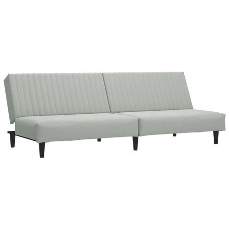 2-delige Loungeset fluweel lichtgrijs 4