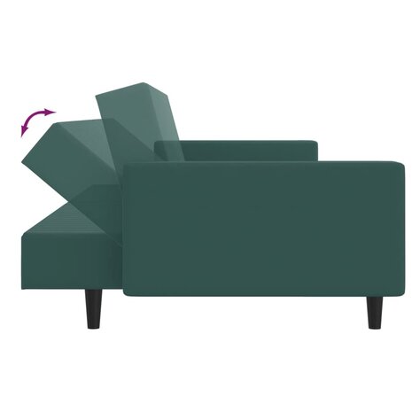 2-delige Loungeset fluweel donkergroen 6