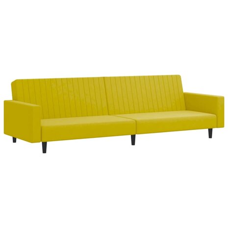 2-delige Loungeset fluweel geel 4