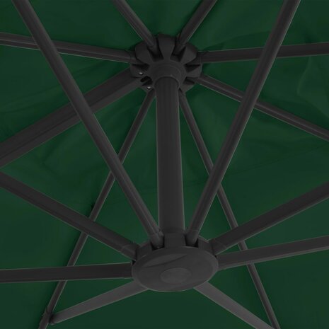 Zweefparasol met aluminium paal 400x300 cm groen 6