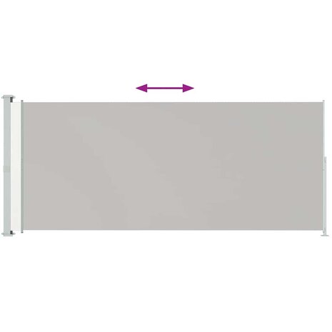 Tuinscherm uittrekbaar 180x500 cm crèmekleurig 3