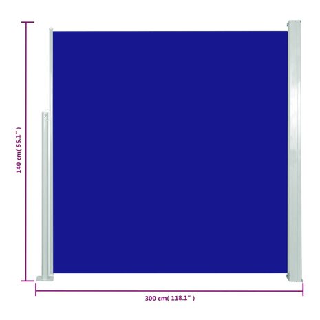 Tuinscherm uittrekbaar 140x300 cm blauw 7