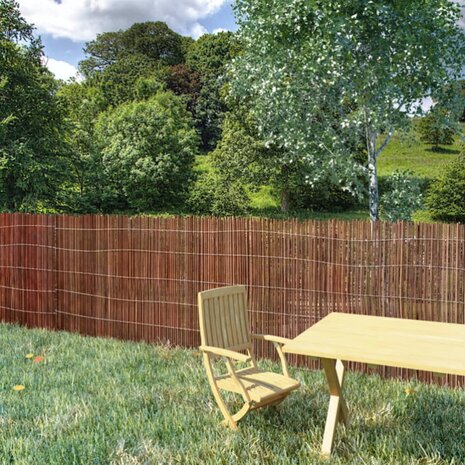 Tuinscherm 300x100 cm wilgenhout 1