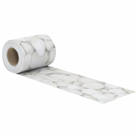 Tuinscherm 4 st marmergrindpatroon 35x0,19 m PVC grijs 4