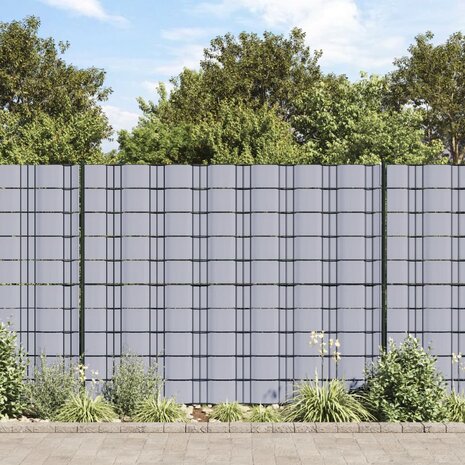 Tuinscherm 70x0,19 m PVC lichtgrijs 1