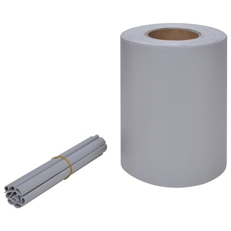 Tuinscherm 70x0,19 m PVC lichtgrijs 2