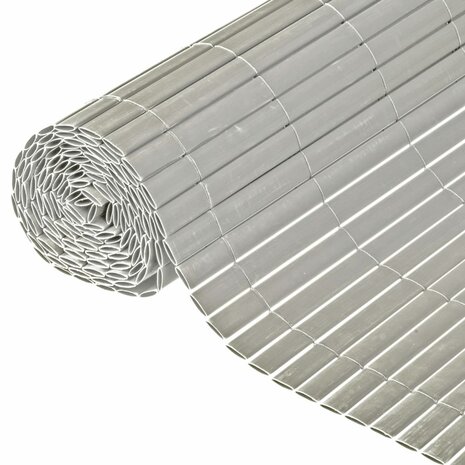Nature Tuinscherm dubbelzijdig 1,5x3 m PVC grijs 1