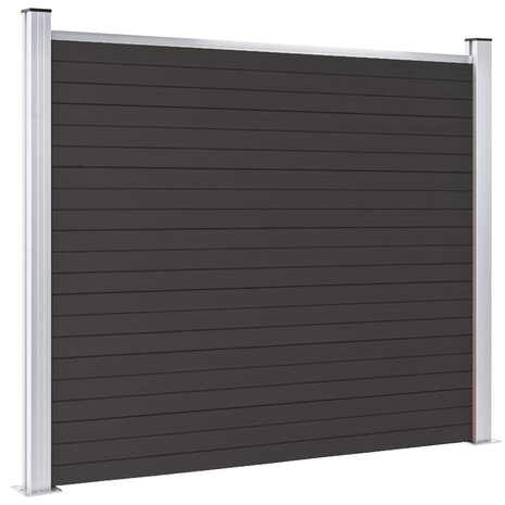 Schuttingpaneel 180x146 cm HKC zwart 3