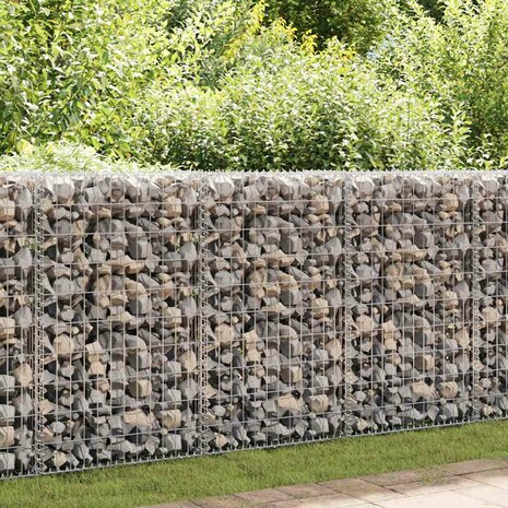 Schanskorfmuur met deksels 100x20x100 cm gegalvaniseerd staal  1