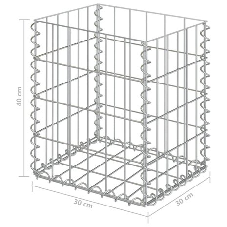 Schanskorven 2 st 30x30x40 cm gegalvaniseerd staal 4