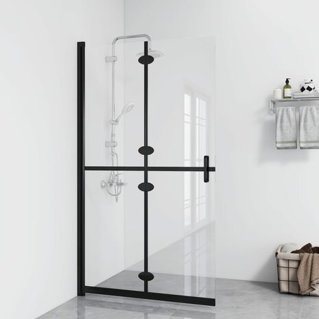 Inloopdouchewand inklapbaar 80x190 cm ESG-glas transparant 1