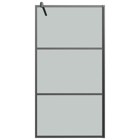 Inloopdouchewand 100x195 cm donker ESG-glas zwart 3