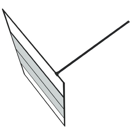 Inloopdouchewand 115x195 cm halfmat ESG-glas zwart 5