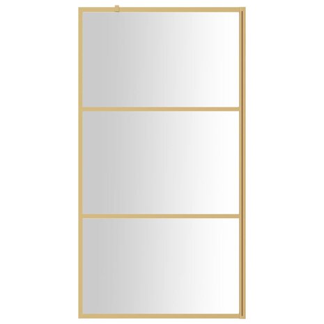 Inloopdouchewand transparant 115x195 cm ESG-glas goudkleurig 3