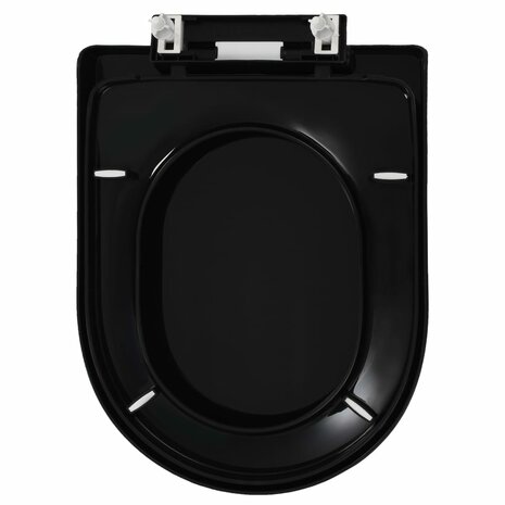 Toiletbril soft-close met quick-release ontwerp zwart 5
