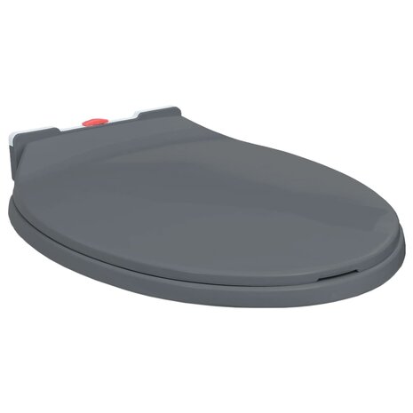 Toiletbril soft-close en quick-release ovaal grijs 1