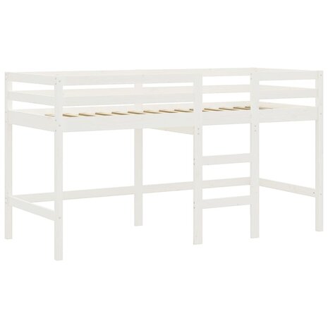 Kinderhoogslaper met gordijnen 90x190 cm grenenhout blauw 9