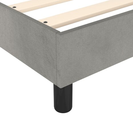 Boxspring met matras fluweel lichtgrijs 80x200 cm 7