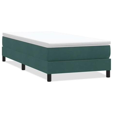 Boxspring zonder matras fluweel donkergroen 80x210 cm 2