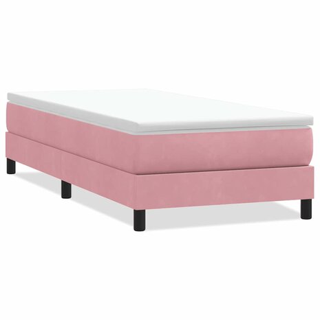 Boxspring zonder matras fluweel roze 80x210 cm 2